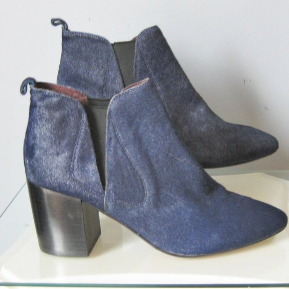 Report Shoes - NWOB Report Blue Calf Hair Ankle Boots